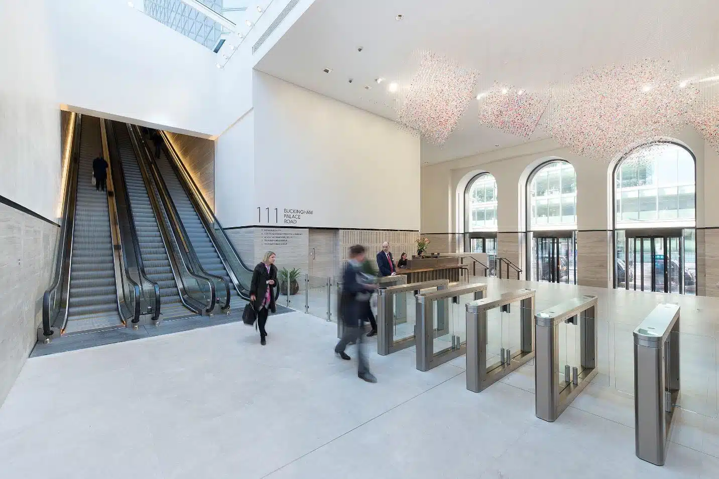 Oscar Elite acoustic plaster applied in 111 Buckingham Palace Road. Credit to Eric Parry Architects, Collins Construction & Tony MacLean photography.