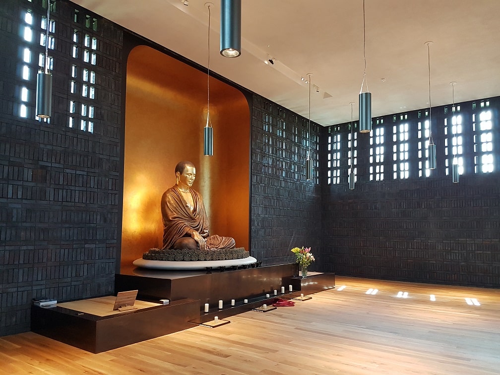 SonaSpray fcx acoustic ceiling spray in Vajrasana Buddhist Retreat